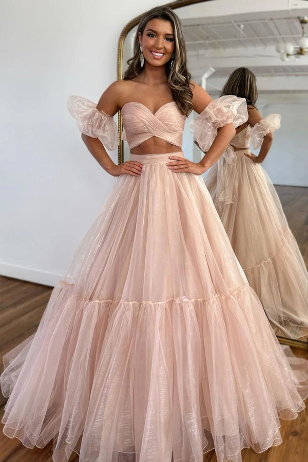 A-Line Sweetheart Long Prom Dress With Detachable Sleeves TP1296-Tirdress