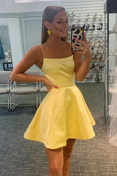 navy blue dress for baby girl Yellow Tulle A-line V-neck Prom Dresses With Belt MP817 main image 0