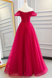 A Line Sweetheart Red Long Prom Dress Unique Party Dress TP1349-Tirdress