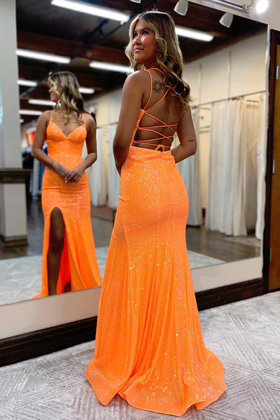 Orange Prom Loose Fitting Prom Dresses Lakelynn Orange Mermaid Spaghetti Straps Sequined Lace Prom Dress With Orange Prom Loose Fitting Prom Dresses Lakelynn Orange Mermaid Spaghetti Straps Sequined Lace Prom Dress With