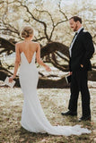 Simple Wedding Dress Mermaid Spaghetti Straps Long Bridal Gowns TN240-Tirdress