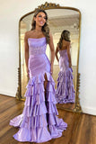Strapless Corset Pink Prom Dress Party Dress with Ruffle Skirt TP1393