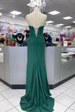 Sweetheart Applique Mermaid Green Prom Dress with Slit TP1327-Tirdress