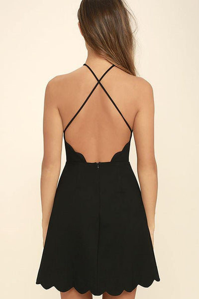 A-Line Sleeveless Backless Homecoming Dress Short Prom Dress  Tirdress