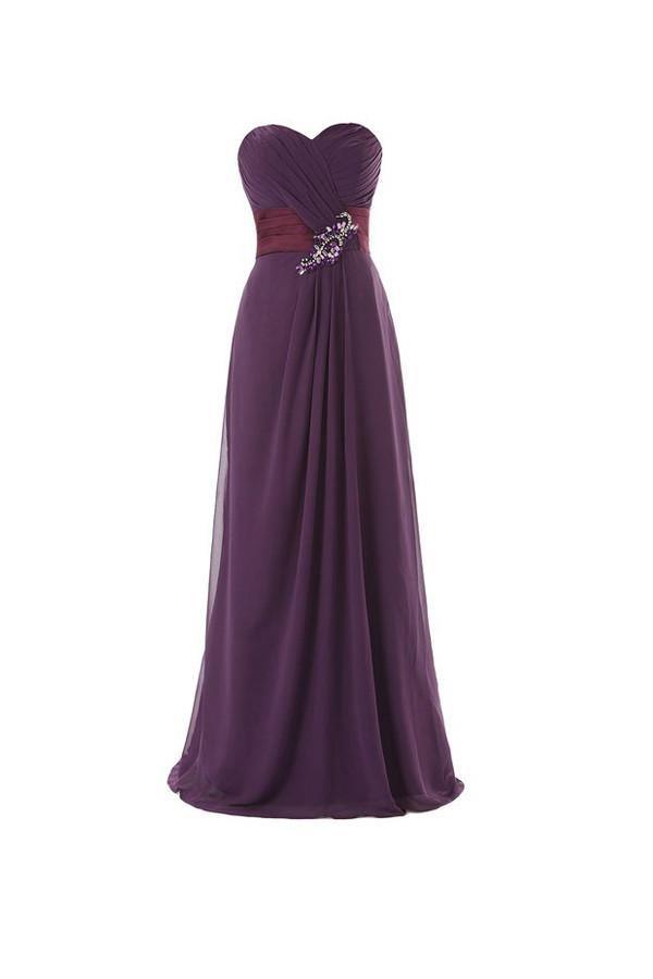 A-Line Sweetheart Floor-length Bridesmaid/Prom Dress With Ruffles BD020 - Tirdress