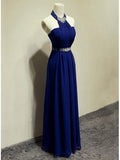 A-line Halter Crystal Floor-Length Evening/Prom Dress PG383 - Tirdress