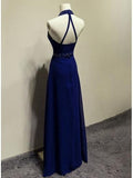 A-line Halter Crystal Floor-Length Evening/Prom Dress PG383 - Tirdress