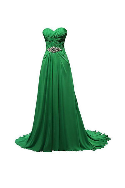 A-line Sweetheart Floor Length Chiffon Bridesmaid Dresses US14 / As Picture