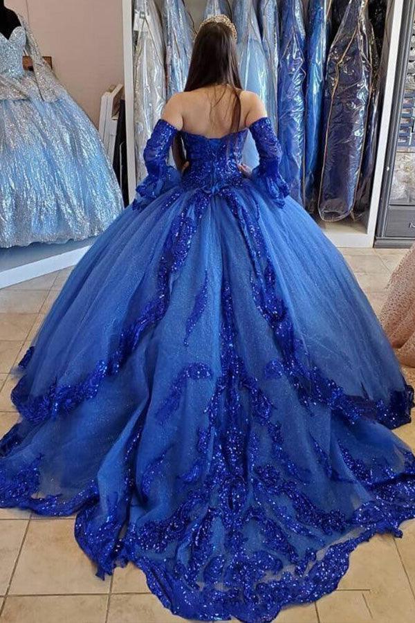 Ball Gown Detachable Long Sleeves Quinceanera Dresses Wedding Dresses TN322 - Tirdress