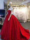 Ball Gown Sweetheart Burgundy Dark Navy Chic Prom Dress TP0991 - Tirdress