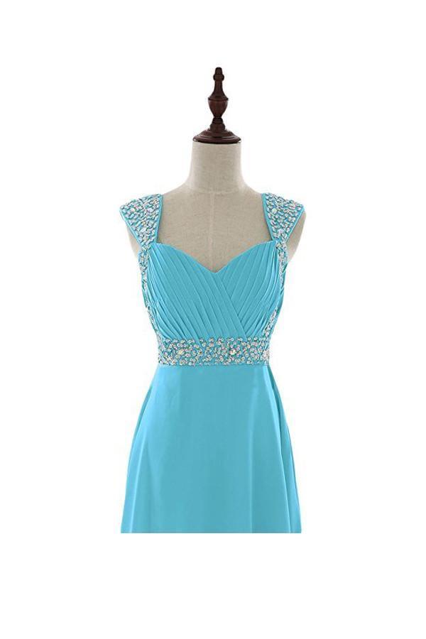 Beaded Chiffon Prom Dresses 2016 Long Bridesmaid Party Dresses BD011 - Tirdress
