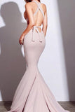 Charming Mermaid Blush Prom Dress Sexy Backless Prom Dress PG374 - Tirdress