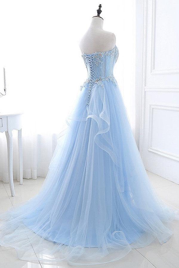 Chic Prom Dresses Sweetheart A-line Floor-length Prom Dress TP1187 - Tirdress