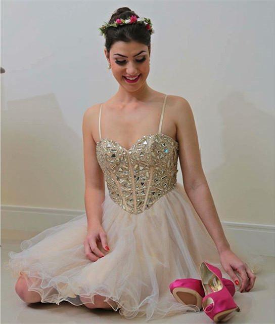 Elegant Organza Ruffles Homecoming Dresses Short Prom Dresses PG094 - Tirdress