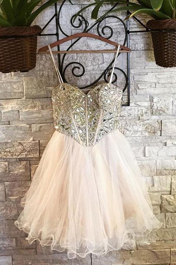 Elegant Organza Ruffles Homecoming Dresses Short Prom Dresses PG094 - Tirdress