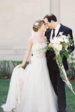 Elegant Sweetheart Mermaid Sweep Train Tiered Wedding Dress TN0052 - Tirdress