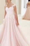 Gorgeous A-line Pink Chiffon Long Prom Dress Evening Dress PG398 - Tirdress
