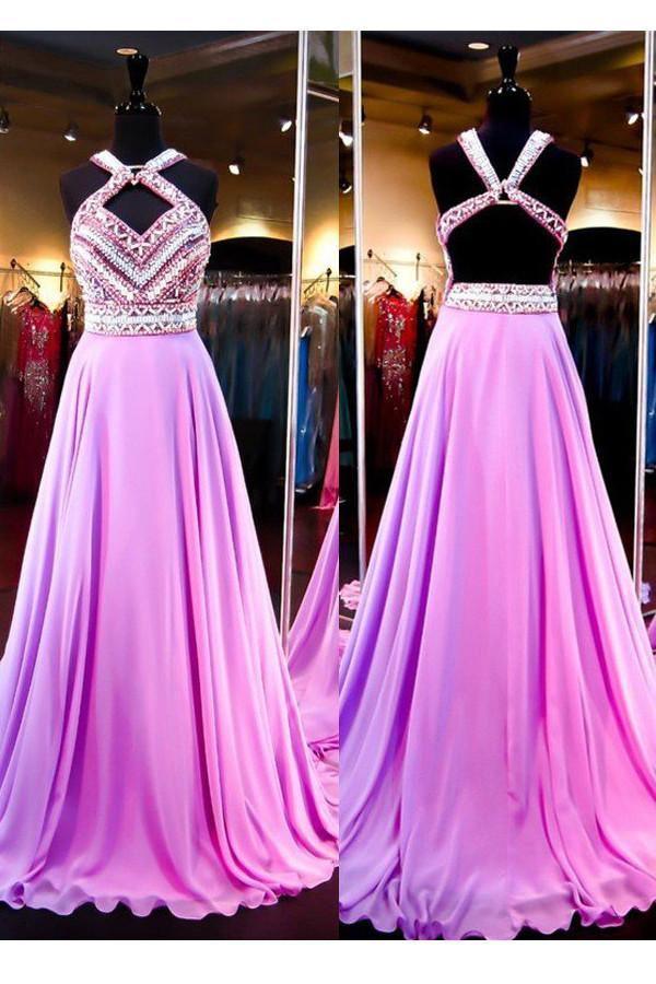 High Quality A-line Backless Evening Dress Prom Dresses Evening Gowns PG298 - Tirdress