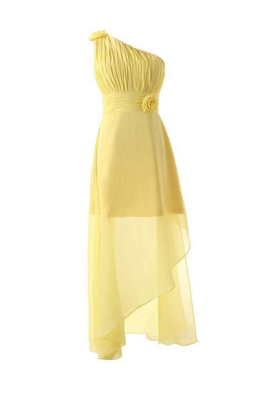yellow bridesmaid dresses one shoulder Sunshine Elegance Yellow Formal Maxi Dress - 8 main image 0