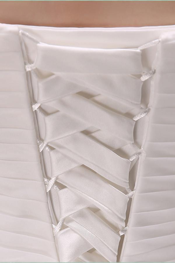 Sexy A-Line Stomacher Tiered Organza Wedding Dress Court Train TN0102 - Tirdress