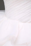 Sexy A-Line Stomacher Tiered Organza Wedding Dress Court Train TN0102 - Tirdress
