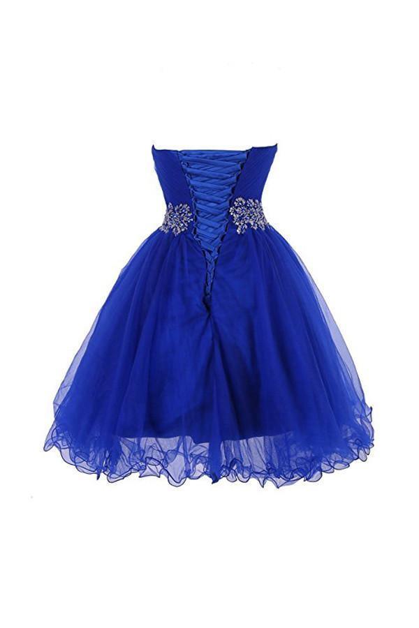 Sweetheart Tulle Cocktail Dress Homecoming Dress With Beading PG086 - Tirdress