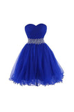 Sweetheart Tulle Cocktail Dress Homecoming Dress With Beading PG086 - Tirdress