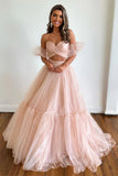 A-Line Sweetheart Long Prom Dress With Detachable Sleeves TP1296-Tirdress