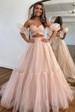 A-Line Sweetheart Long Prom Dress With Detachable Sleeves TP1296