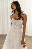 Chic Tulle A-Line Empire Elegant Lace Appliques Wedding Dress-Tirdress