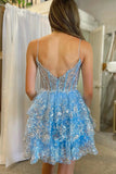 Princess V Neck Lilac Homecoming Dresses Graduation Dresses HD0207-Tirdress