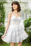 Princess V Neck Lilac Homecoming Dresses Graduation Dresses HD0207-Tirdress