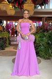 Elegant Strapless Empire Waist with Feathers Evening Dress Prom Dress