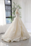 Ball Unique Wedding Dress Strapless Sweetheart Taffeta Bridal Dress-Tirdress