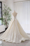 Ball Unique Wedding Dress Strapless Sweetheart Taffeta Bridal Dress-Tirdress