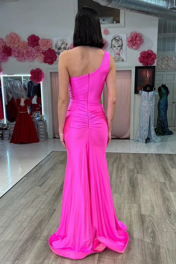Meryam One Shoulder Dress Pink