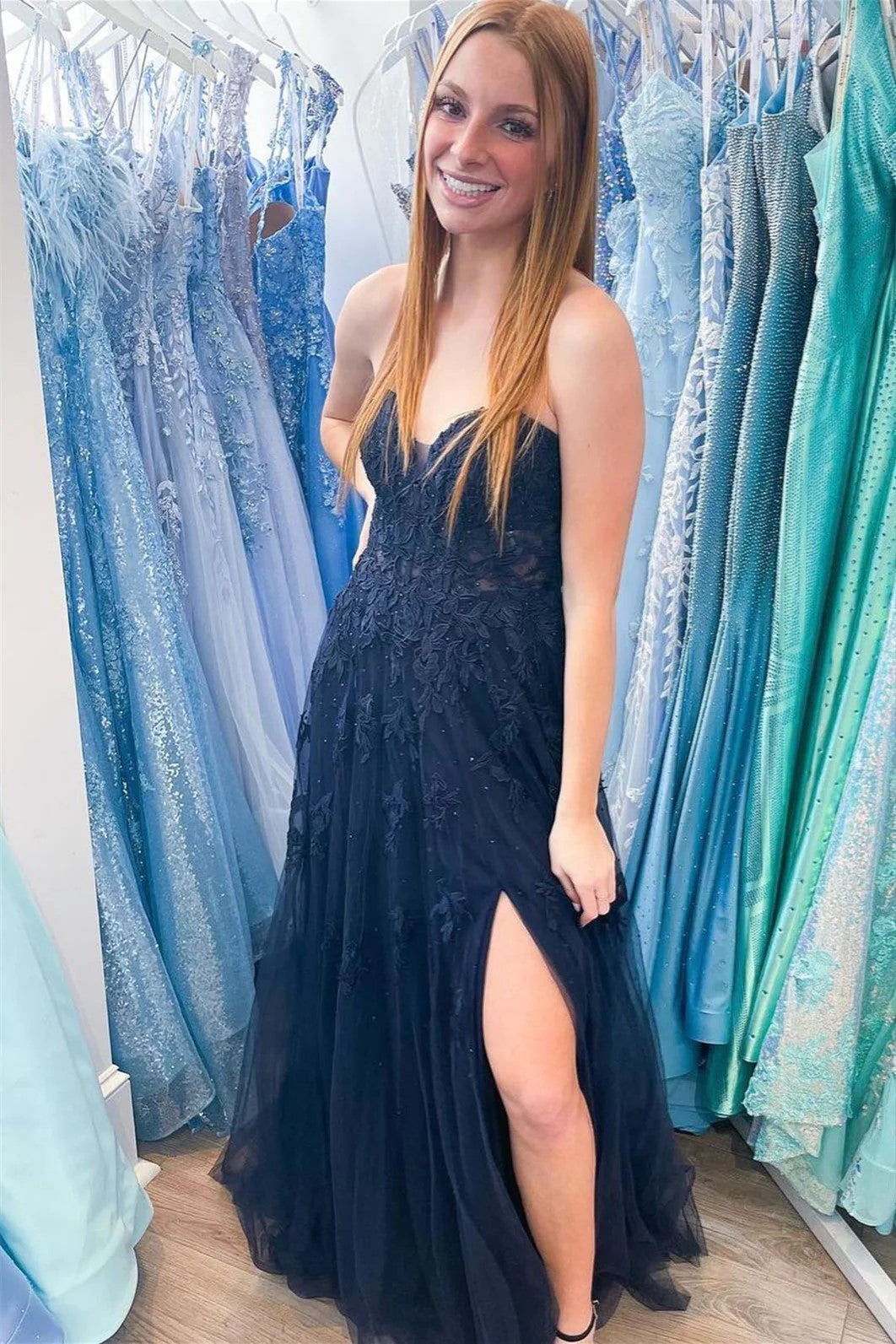 Navy and hot pink dress sales