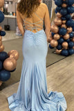 Mermaid Orange V Neck Long Prom Dress Formal Gown TP1299-Tirdress