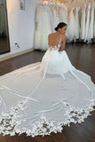 Mermaid/Trumpet Straps Appliques Bohemian Pluse Size Wedding Dress TN375-Tirdress