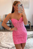 Sexy Elegant Lace Sweetheart Short Prom Dress Homecoming Dress HD0187-Tirdress
