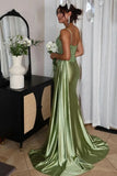 Spaghetti Mermaid Straps Silver Corset Long Prom Dress TP1370-Tirdress