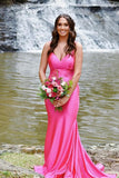 Spaghetti Straps Appliques Mermaid  Light Blue Prom Dress TP1423-Tirdress