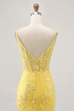 Sparkly Corset Tight Short Floral Yellow Homecoming Dress Party Dress-Tirdress
