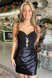 Sparkly Fuchsia Strapless Beaded Appliques Homecoming Dress TN432-Tirdress