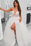 Sweetheart Strapless Empire Sheer Long Beach Wedding Dress-Tirdress