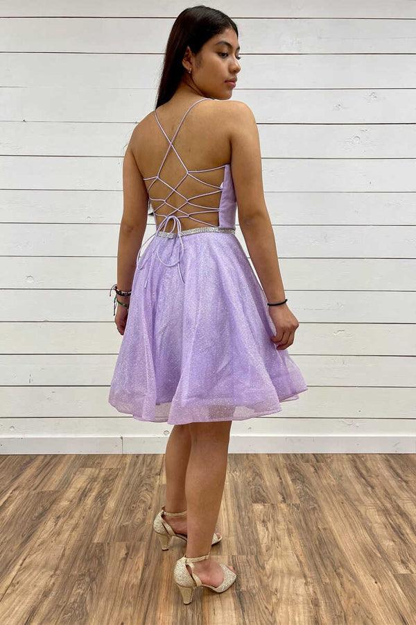 plunge homecoming dress Lovely V neck Short Homecoming Dresses Blue Sequins Hoco Dress Cocktai SELINADRESS