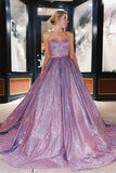 A-line Sweetheart Sparkle Prom Dress Formal Evening Gowns TP1203