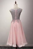 A-Line Appliques Ribbons Scoop Knee-Length Homecoming Dress PG145 - Tirdress