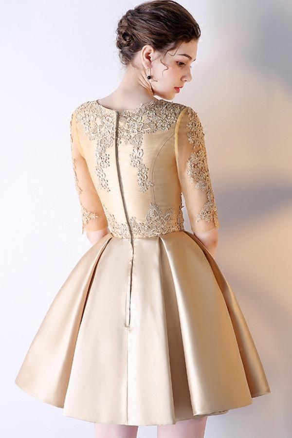 A-Line Solid Color Homecoming Dress Short Prom Dress With Appliques Custom Size / Custom Color A-Line Solid Color Homecoming Dress Short Prom Dress With Appliques Custom Size / Custom Color