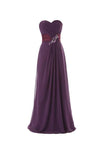 A-Line Sweetheart Floor-length Bridesmaid/Prom Dress With Ruffles BD020